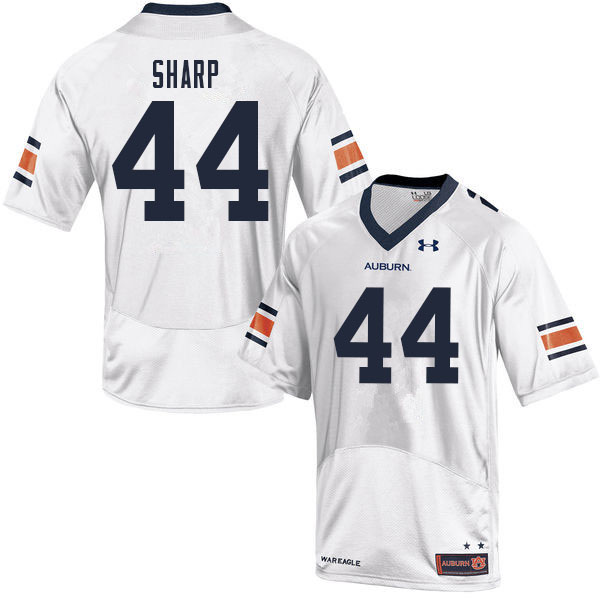 Auburn Tigers Men's Jay Sharp #44 White Under Armour Stitched College 2021 NCAA Authentic Football Jersey NQB1674KD